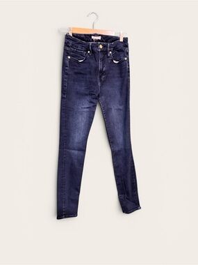 Good American Good Legs High Rise Skinny Jeans in Dark Blue Wash